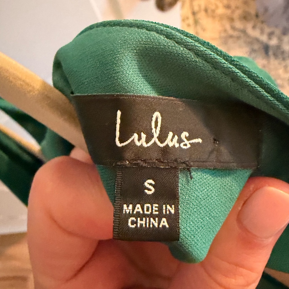 Emerald Green Lulus Dress - Picture 3 of 4